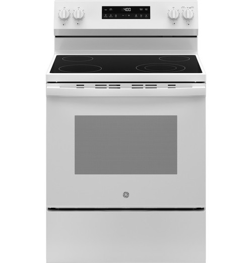 GE 30" Free-Standing White Electric Range