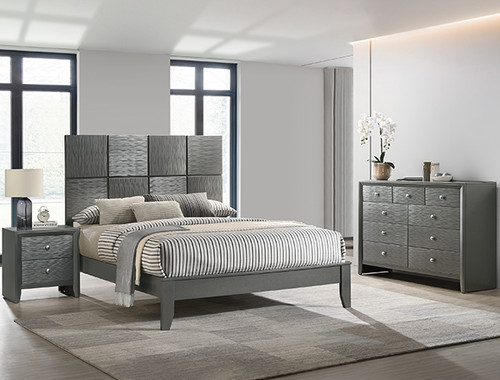 Denker Gunmetal Queen Bedroom Set
