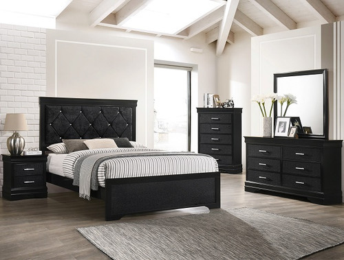 Amalia Black King Bedroom Set
