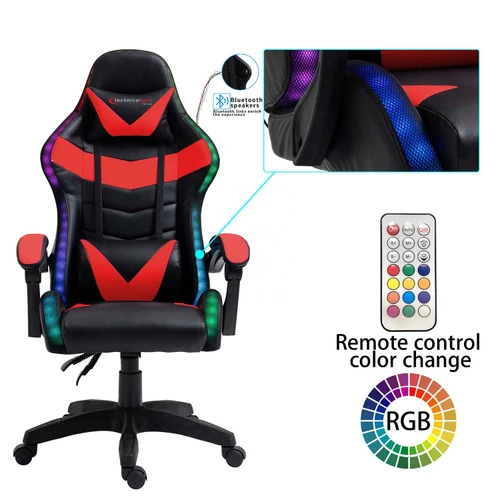 Rechargeable LED Gaming Chair with Speaker