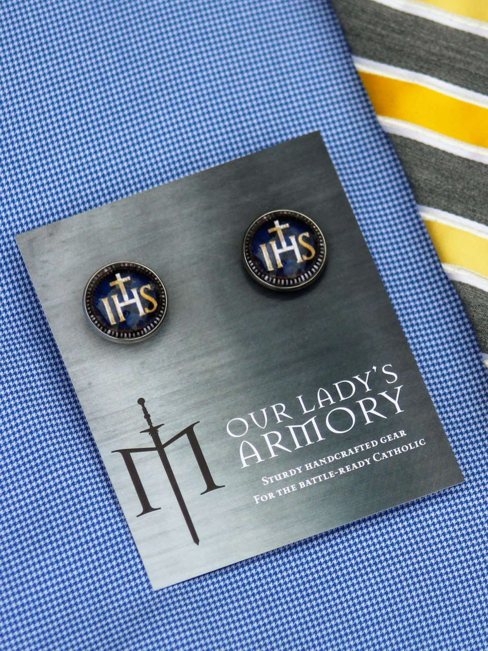 IHS Cufflinks by Our Lady's Armory