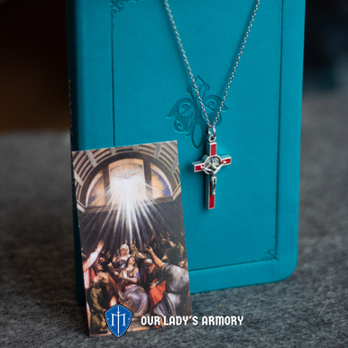 Holy Spirit Crucifix Necklace by Our Lady's Armory