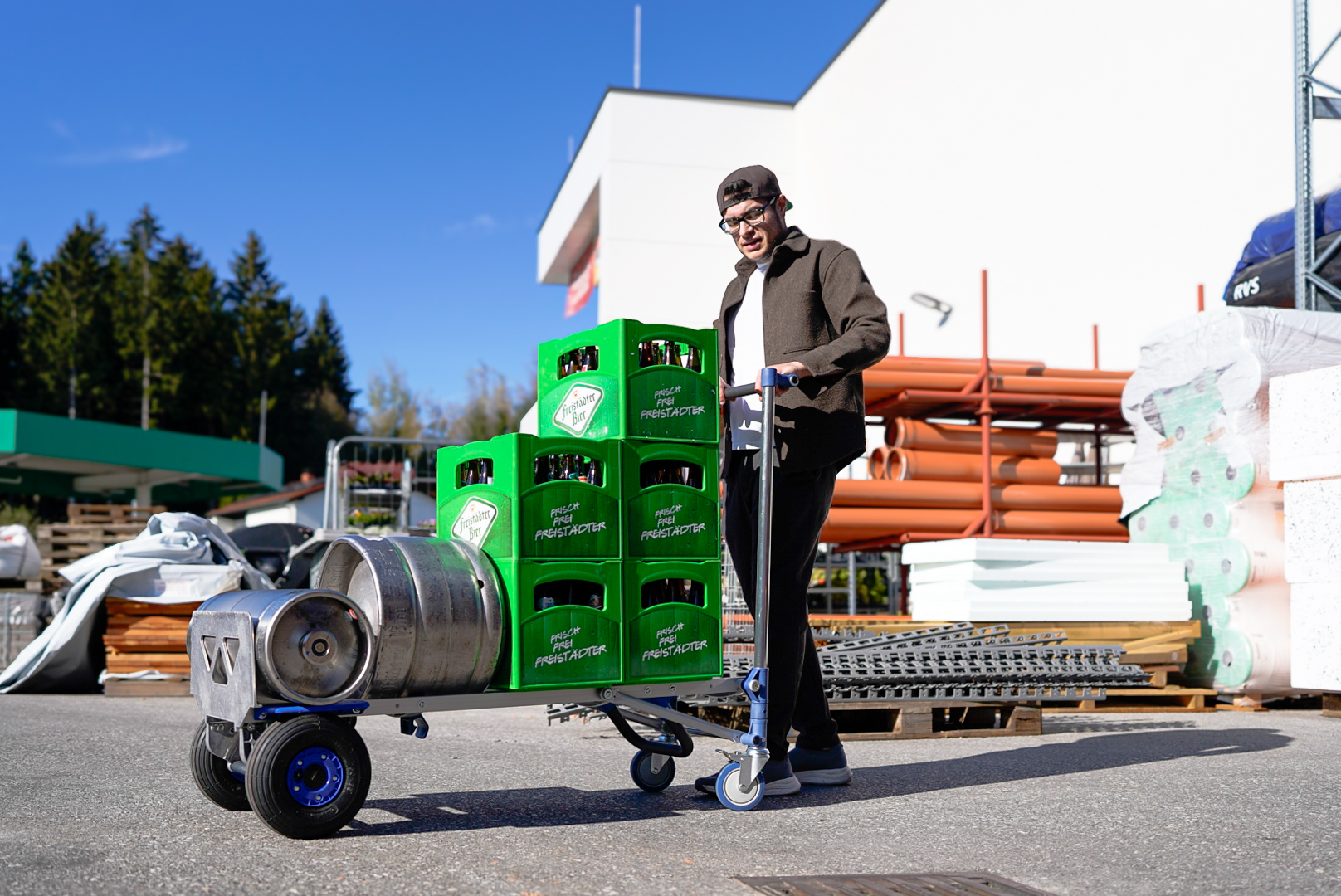 TwinKar carrying kegs and crates