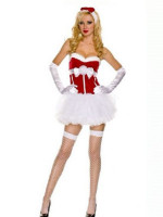 Ladies red & white Polka Dot Christmas mini dress