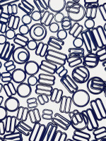 Navy bra rings slides and hooks