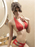 Hot Red Bikini with chain detail