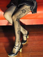 Fishnet Flowers Pantyhose Chengxiang 8066