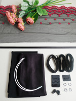 red and black sheer bra kit