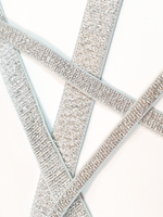 Shimmer silver bra strap elastic