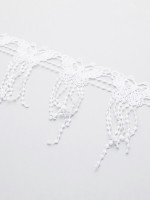 White Cotton Butterflies 12cm Rigid Lace