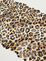 Wide leopard stretch lace