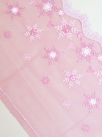 Mauve Snowflakes 20cm Rigid Lace