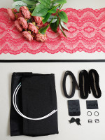 Persimmon and black bra kit