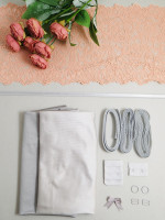 Apricot and silver bra kit