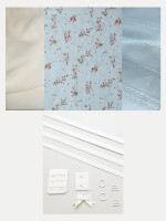 Flower Fields Blue Cotton Bra Kit