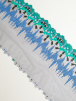 bright green and blue rigid mesh lace for bra making