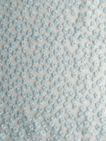 blue daisies lace fabric for bra making