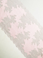 light pink and grey stretch lace