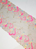 neon embroidered bra laces