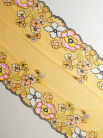 yellow floral bright bra lace