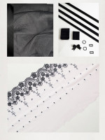 Rosette Pink Lace Cup Bra Kit