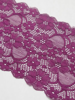 Corded Purple 17cm Stretch Lace