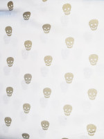 golden skull cotton fabric