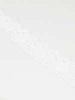 narrow white stretch lace
