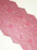 Eyelash Corded Coral 22cm Stretch Lace