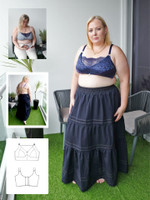 Bandeau Bra Curves Pattern