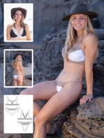 crochet and fabric swimwear bikini sewing pattern