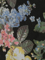 Linen Cotton Floral Black