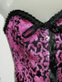 Black and Pink Floral Tapestry Corset