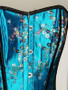 Exotic Torquoise chinese flowers Corset