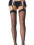 Black Thigh High Stockings with Pink and White dotted lines