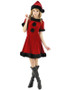 Cute Red & Black Santa Ladies Costume