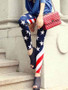 Stars & Stripes American Flag leggings