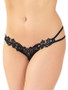 Black Crochet Thong