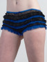 Blue and Black Rumba Ruffle Shorts