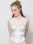 Bridal Satin and Lace Bustier 10C