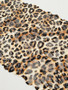 Wide leopard stretch lace