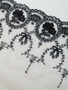 Rosette Embroidered Black 26.5cm Rigid Lace