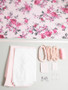 Pink Floral Cotton Bra Kit