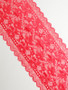 red eyelet stretch bra lace
