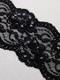 Black Beaded 6cm Stretch Lace