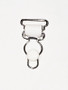 Vintage White Silver Suspender Clips