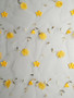 yellow bra mesh with 3D flowers laser cut for bra making