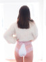Pastel Pink Leaves 24cm Stretch Lace