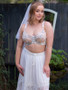 white and silver bridal bra