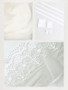 White cotton lace bra kit